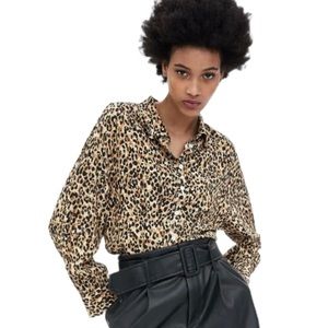 “NEW” ZARA LEOPARD PRINT SHIRT
